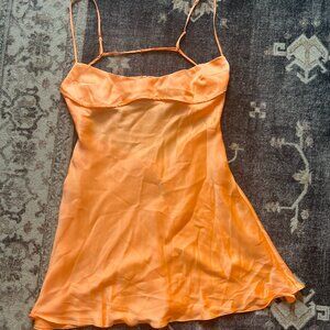 Zara Satin Effect Cut Out Fit Flare Mini Dress